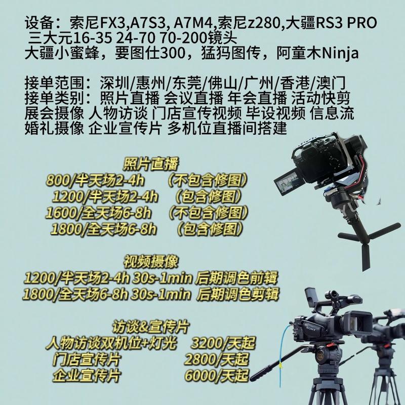 1000元起，專業攝影攝像服務覆蓋深圳廣州惠州——會議拍攝、活動跟拍首選